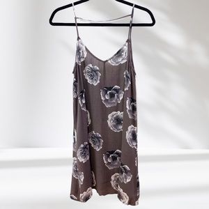 Grey Floral Mini Dress